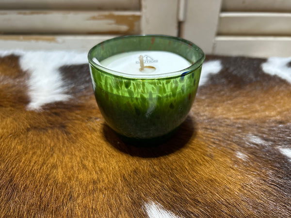 HEARTFELT CHEER CANDLE ART GLASS CONFETTI VANILLA AND ROSE 4OZ