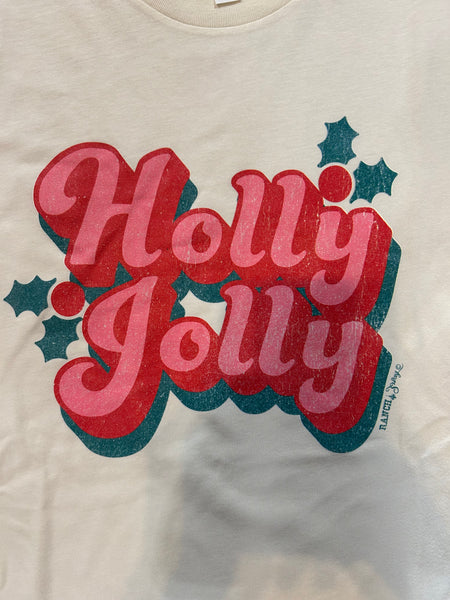 Holly Jolly Retro Pink Tee