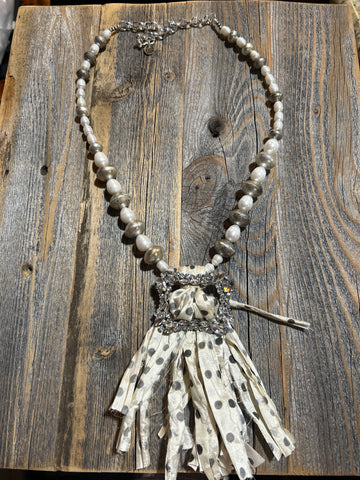 Polka Dot Pearl Necklace