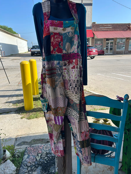 PATCHWORK OVERALLS