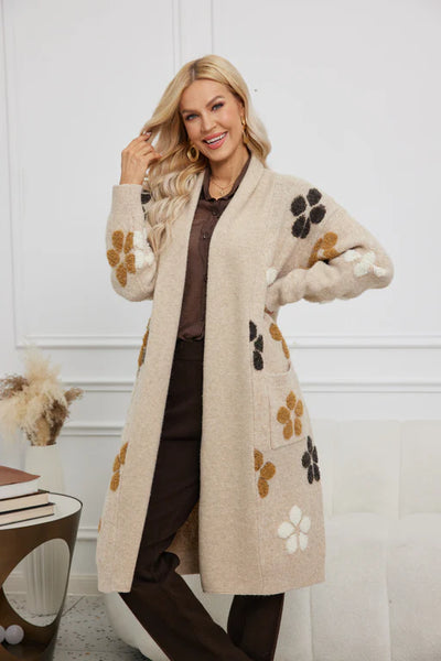 3D Tuffed Jacquard Cardigan