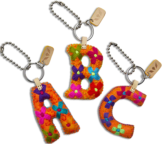 FELT ALPHABET CHARMS, MULT COLORS