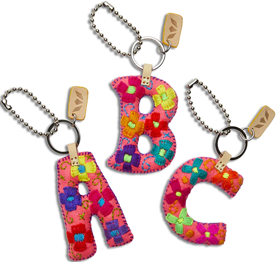 FELT ALPHABET CHARMS, MULT COLORS