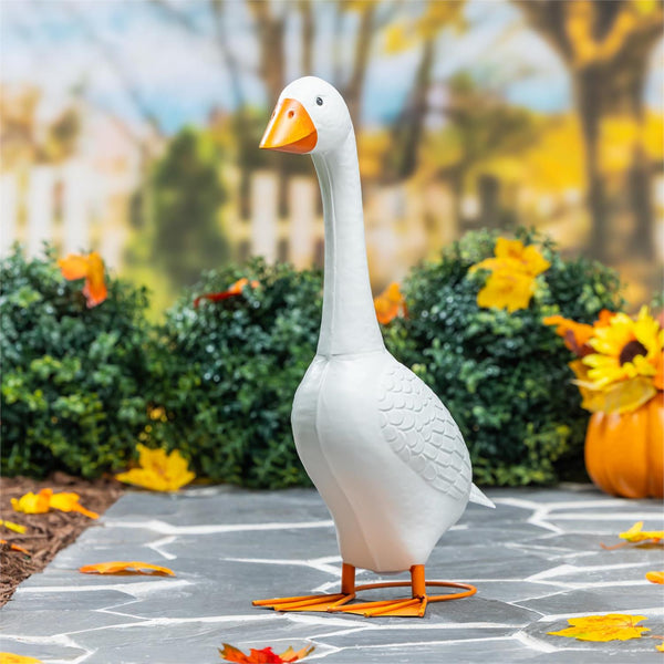 Giddy the Porch Goose Statue, Metal, 21"H