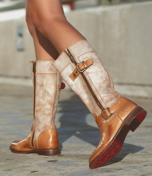 BedStu Gogo Lug Tan Rustic Boot