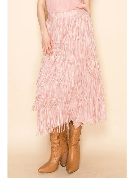 WAY Poly Fringe Skirt  (7 colors)