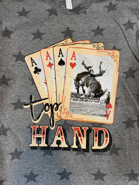 Top Hand Cards Star Tee