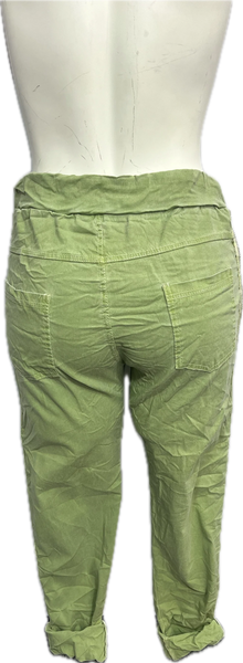 Lime Rhinestone Stretch Pants