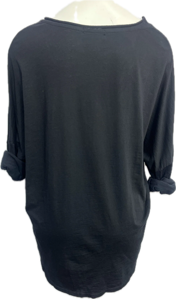 Two Toned V-neck Cotton Top