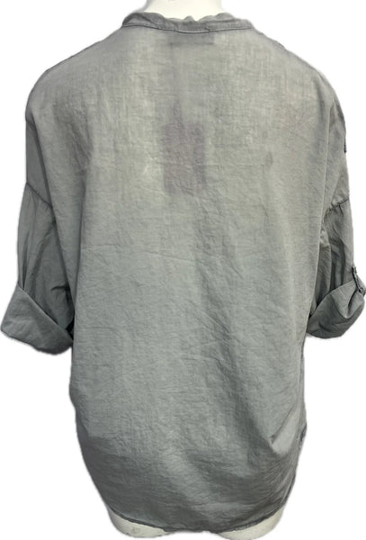 Button Up Cotton Dot Top