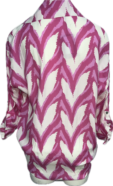 Love Print Button Top