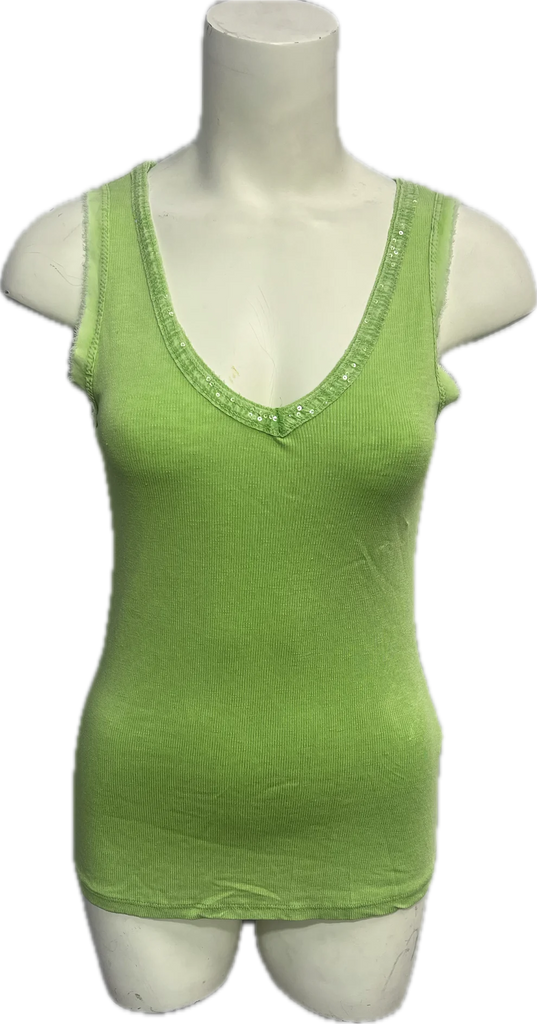 Sequin V-Neck Tank Tops