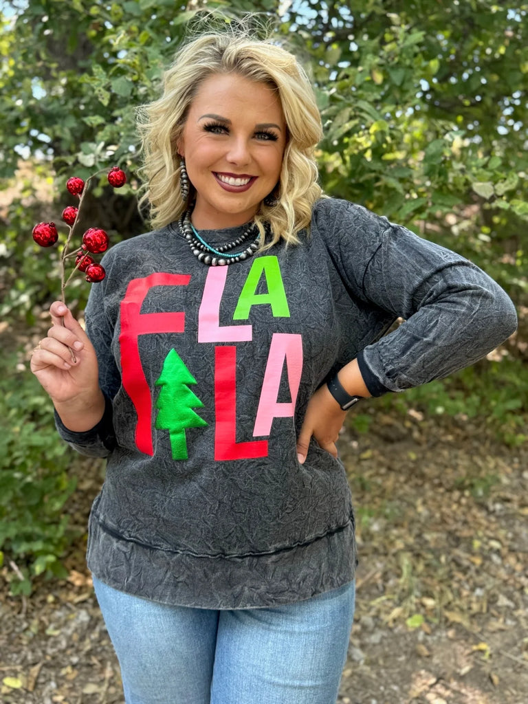 Fa La La Mineral Wash Sweatshirt