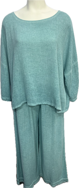 Gauze 3/4 Sleeve Top (6 COLORS)