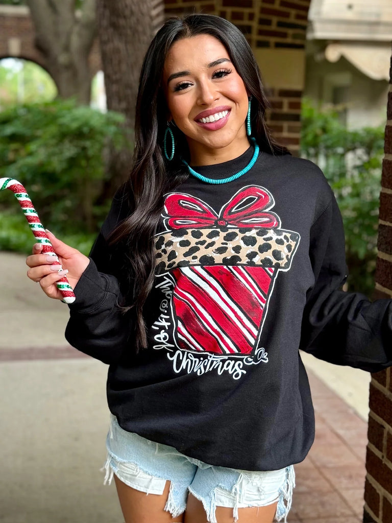 Callie Ann Stelter Candy Cane Present Sweatshirt