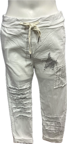 Sequin Star Stretch Pants