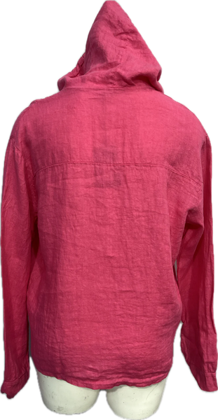 Linen Button Up Hoodie