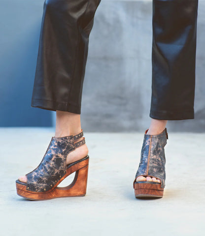 IMELDA BLACK LUX WEDGE