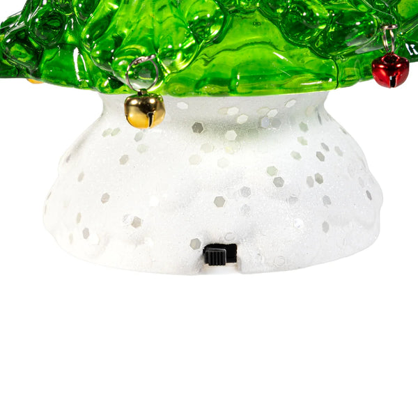 Heartfelt Cheer LED Table Décor Plastic Tree with Rotating Base,12.25"H