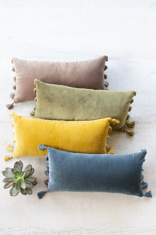 Velvet Lumbar Pillow- 2 colors