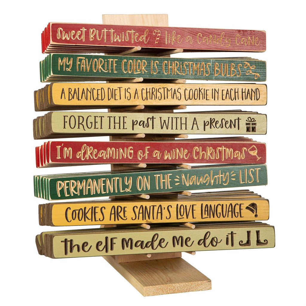 SUGER AND STRIPED BRIGHT WOOD SIGNS