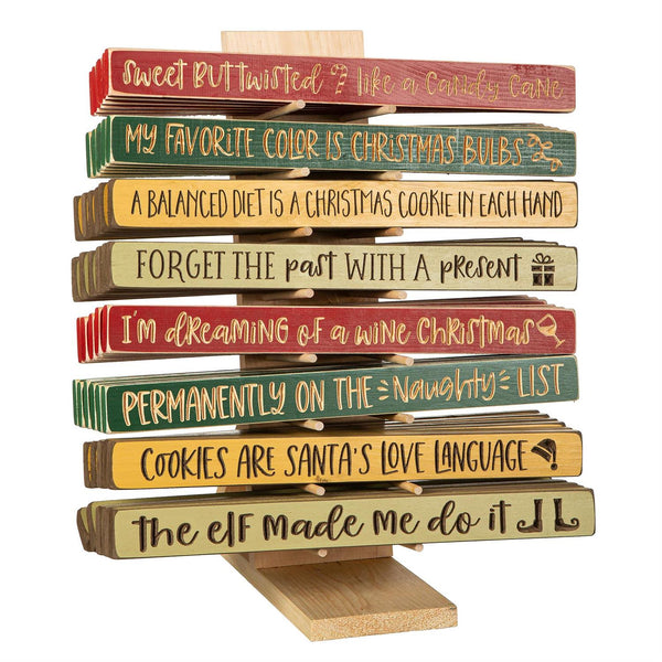 SUGER AND STRIPED BRIGHT WOOD SIGNS