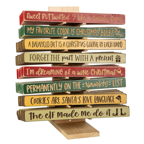 SUGER AND STRIPED BRIGHT WOOD SIGNS