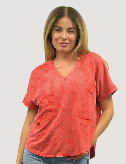 Veda Embroidered Tee