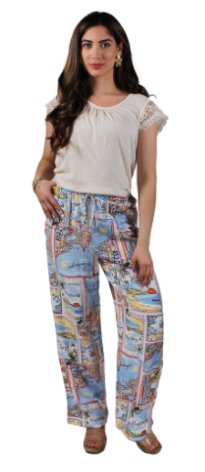 Travel Wide Leg Drawstring Pant