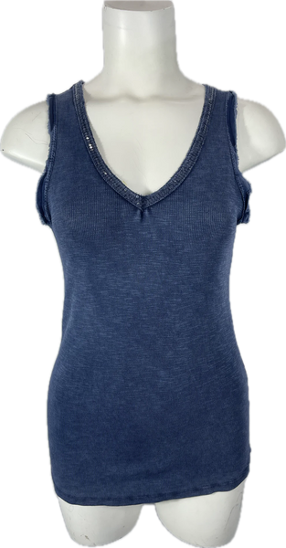 Sequin V-Neck Tank Tops