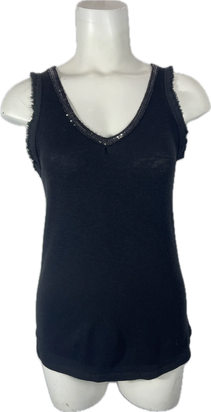 Sequin V-Neck Tank Tops