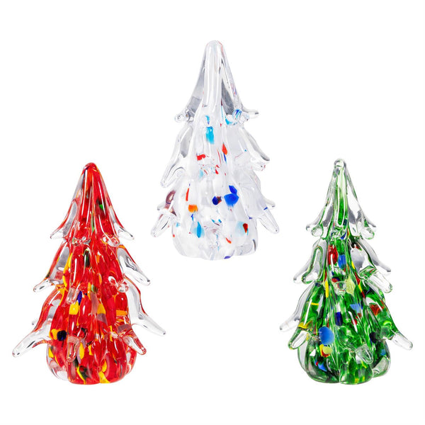 HEARTFELT CHEER GLASS TREE DECOR 3 STYLES