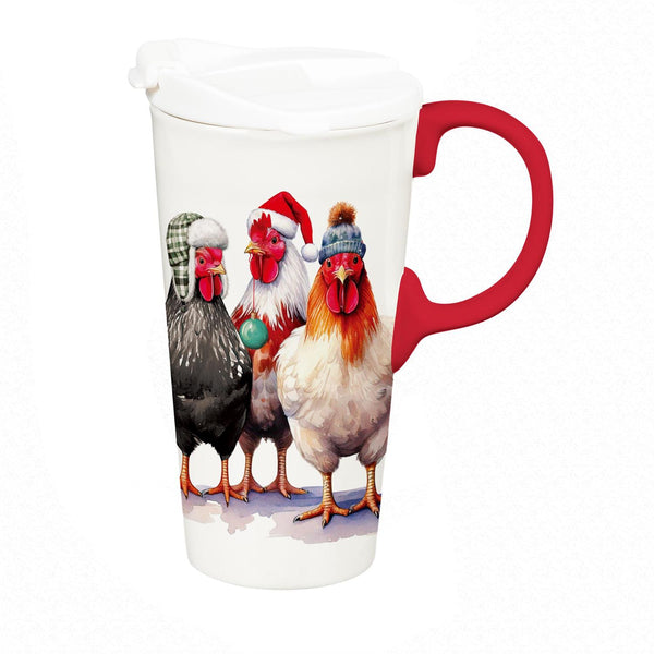 HOLIDAY HOMESTEAD CHRISTMAS CHICKEN TRAVEL CUP