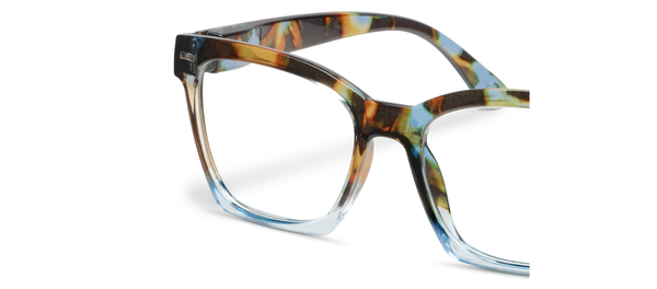 Peepers - Birdie (Blue Light): Blonde Tortoise Colorblock / Reading / 3.00