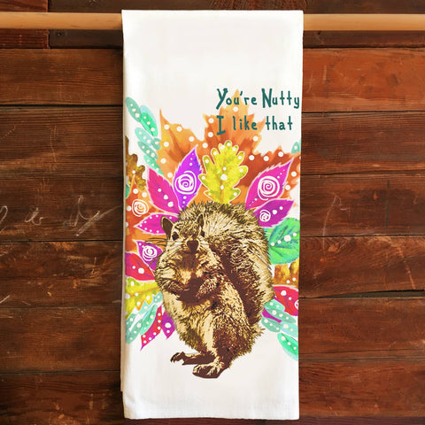 katzpajamas - Squirrel Kitchen Tea Towel Flour Sack Cotton