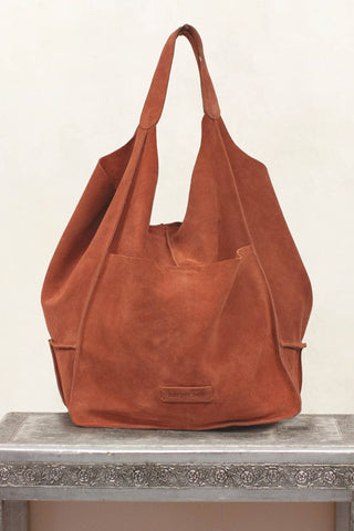 LENI SUDED BAG: TERRA COTTA