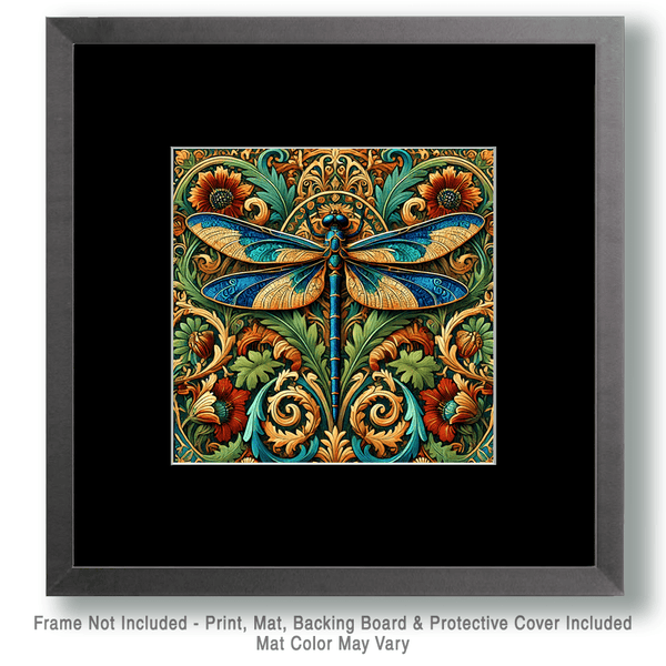 Vintage Art Nouveau Dragonfly