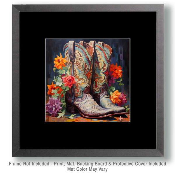 Fine Cowgirl Boots - 8"x8" Artwork