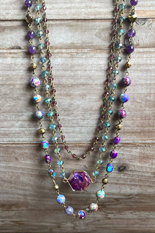 Dylan Designs - Janet Necklace Purple