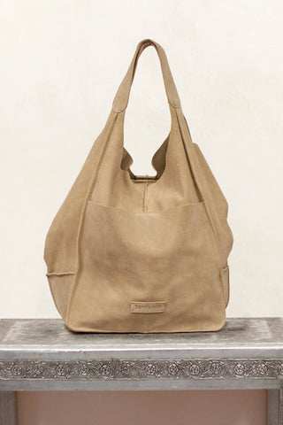 LENI SUEDE BAG: WOODSMOKE