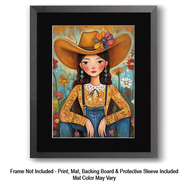 Cowgirl Roxie Folk Art