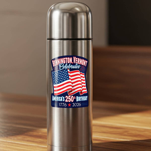 RetroPlanet - USA 1776 Flag Celebrate 250 Years Patriotic Die Cut Sticker