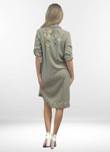 Caite & Kyla - WENDY DRESS | Best Selling Dress Style in Tencel: DESERT SAGE / L