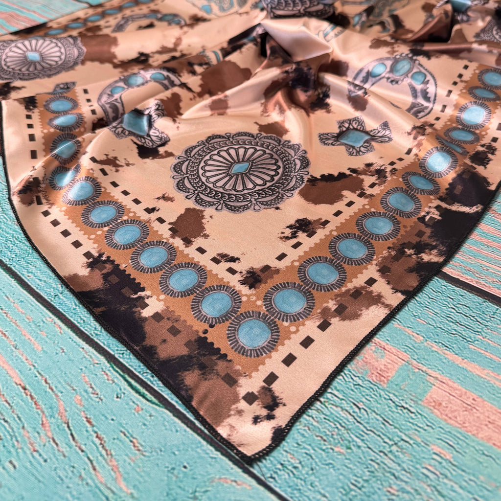 COW PRINT SILK SCARF