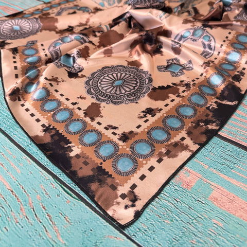 COW PRINT SILK SCARF