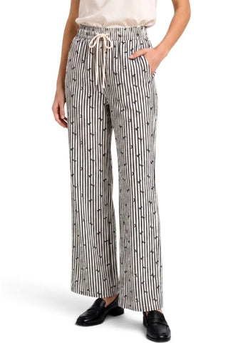 Ribbon Print Stripe – Straight Leg Pants