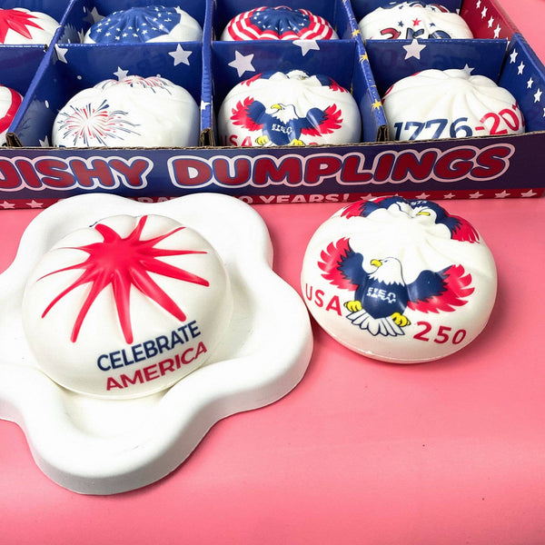 Little Trendy - America 250 USA 250 Squishy Dumpling Fidget Toy White-May differ from the combination shown in the image. Random .