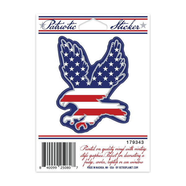 RetroPlanet - American Flag Eagle USA Patriotic Mini Sticker
