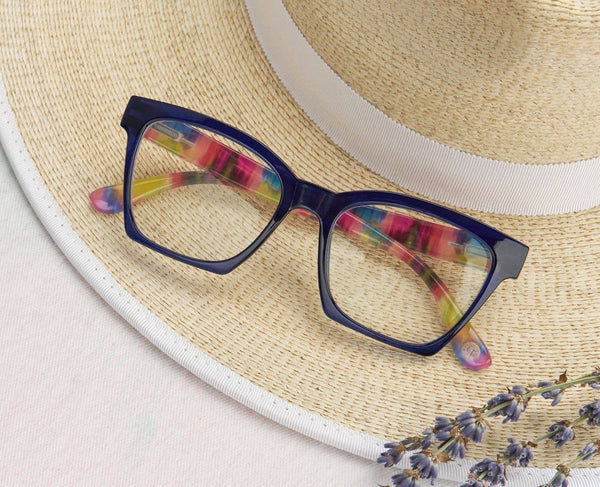Peepers - Maisie (Blue Light): Blue/Ikat / Reading / 1.75