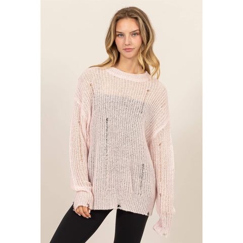 Distressed Knit Sweater